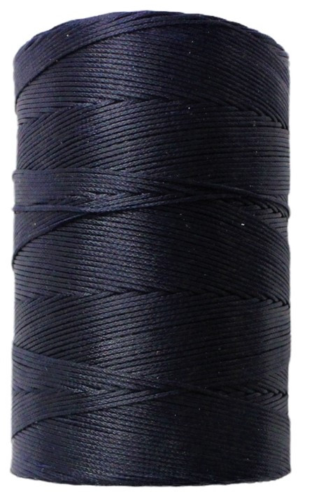 Нитка універсальна плоска вощена для ручного шиття підошви, взуття, шкіри Coats 1,0мм 500м. Темно синій U8049, фото 1