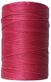 Нитка універсальна плоска вощена для ручного шиття підошви, взуття, шкіри Coats 1,0мм 500м. Рожевий