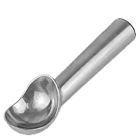 Ложка для мороженого алюминиевая цельная порционная 5,5 * 4 cm L 18 cm IKA SHOP