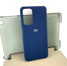 Чехол на Xiaomi Poco M4 Pro 5G накладка бампер Silicone Case силіконовий синій