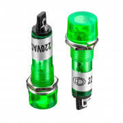 Панельний сигнальний індикатор XD10-3, od = 10mm, 220V (зелений)
