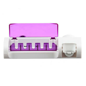 Дозатор зубної пасти з тримачем щіток BRUSH STERILIZER, УФ стерилізатор BF, фото 3