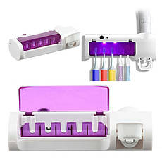 Дозатор зубної пасти з тримачем щіток BRUSH STERILIZER, УФ стерилізатор BF, фото 4