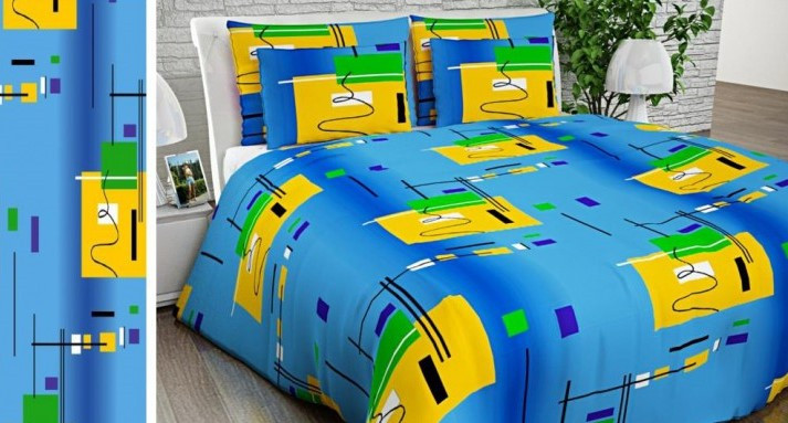 Тканина бязь Голд d 12663 blue