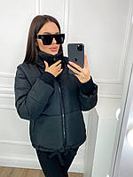 Демисезонная Куртка женская Ткань плащевка + синтепон 250 Цвет чёрный пудра беж мокко волна Размер 42,44,46,48