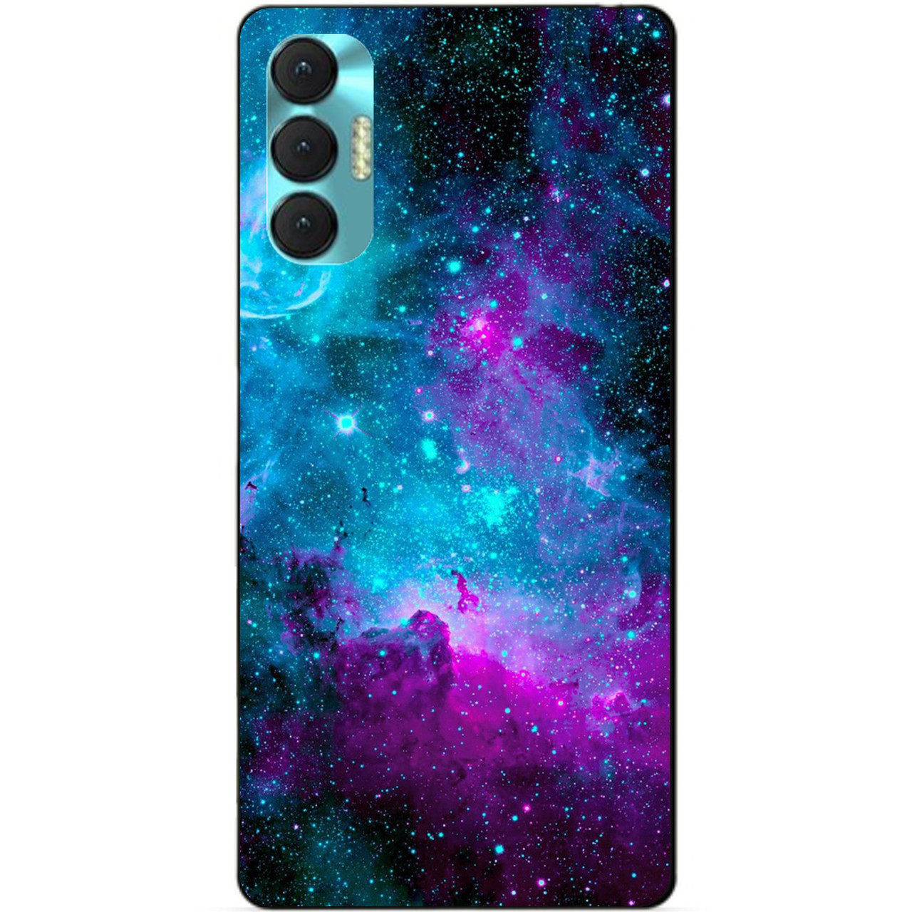 Силиконовий бампер чохол для Tecno Spark 8p з рисунком Галактика
