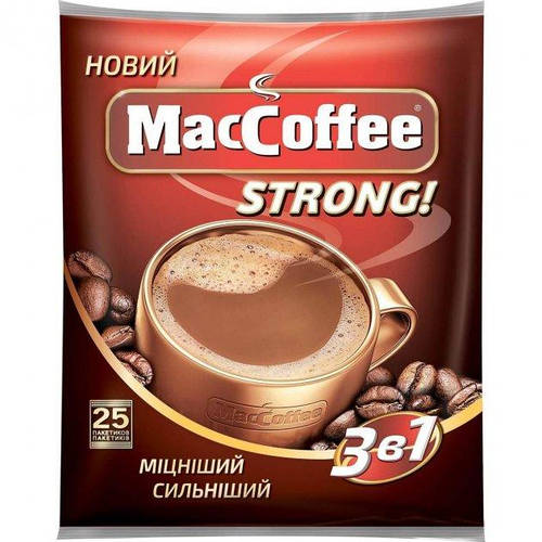Кофейный напиток MacCoffee Strong 3в1 25 шт, цена 110 грн — Prom.ua (ID ...