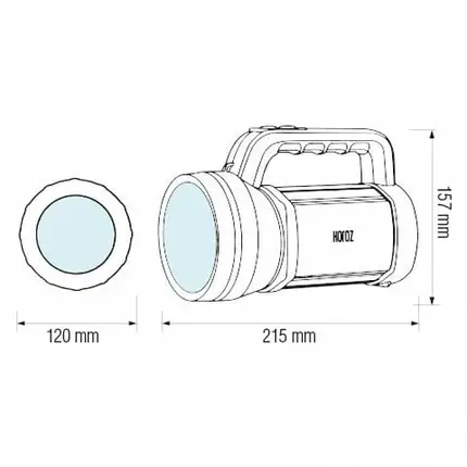 Фонтар ручній акумуляторний Horoz RAUL-7 7W жовтий 084-035-0007-010, фото 2