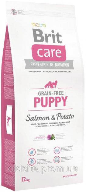 Корм Brit Care Grain Free Puppy Salmon & Potato сухий беззерновий з лососем для щенят малих і середніх порід 12 кг