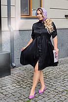 Платье короткое БАТАЛ с рукавом, фото 3