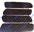 ВСТАВКИ В ДВЕРИ СЛАВУТА ЧЕРНЫЕ РОМБ КРАСНАЯ НИТЬ, фото 4