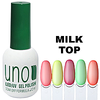 Топовое молочное покрытие для ногтей Milk Top 12 ml. без липкого слоя