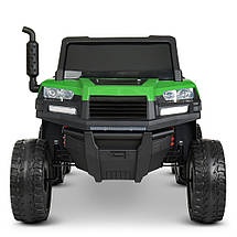 Дитячий електромобіль Джип Bambi M 4285EBLR-5(24V) двомісний із причепом Зелений, фото 5
