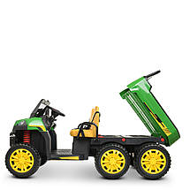 Дитячий електромобіль Джип Bambi M 4285EBLR-5(24V) двомісний із причепом Зелений, фото 6