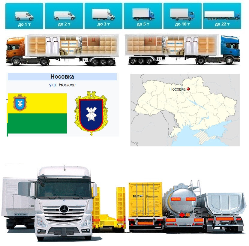 Вантажоперевезення із  Носівки в  Носівку