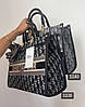 Стильна ділова сумка Christian Dior 35х29х15см текстильна (Крістіан Діор люкс копія Туреччина), фото 9