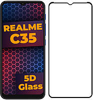 5D стекло Realme C35 (Защитное Full Glue) Black