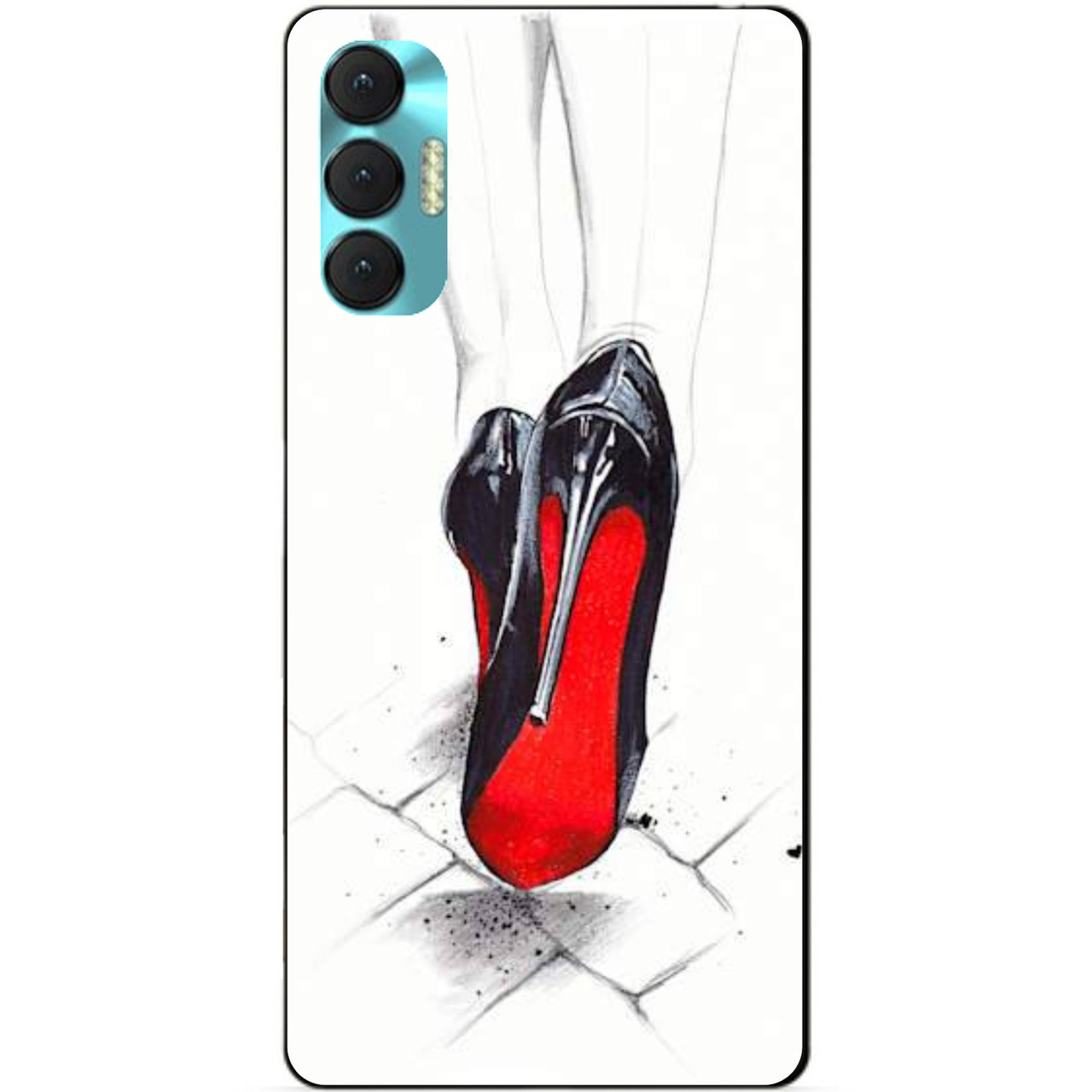 Силиконовий бампер чохол для Tecno Spark 8p з рисунком Туфлі
