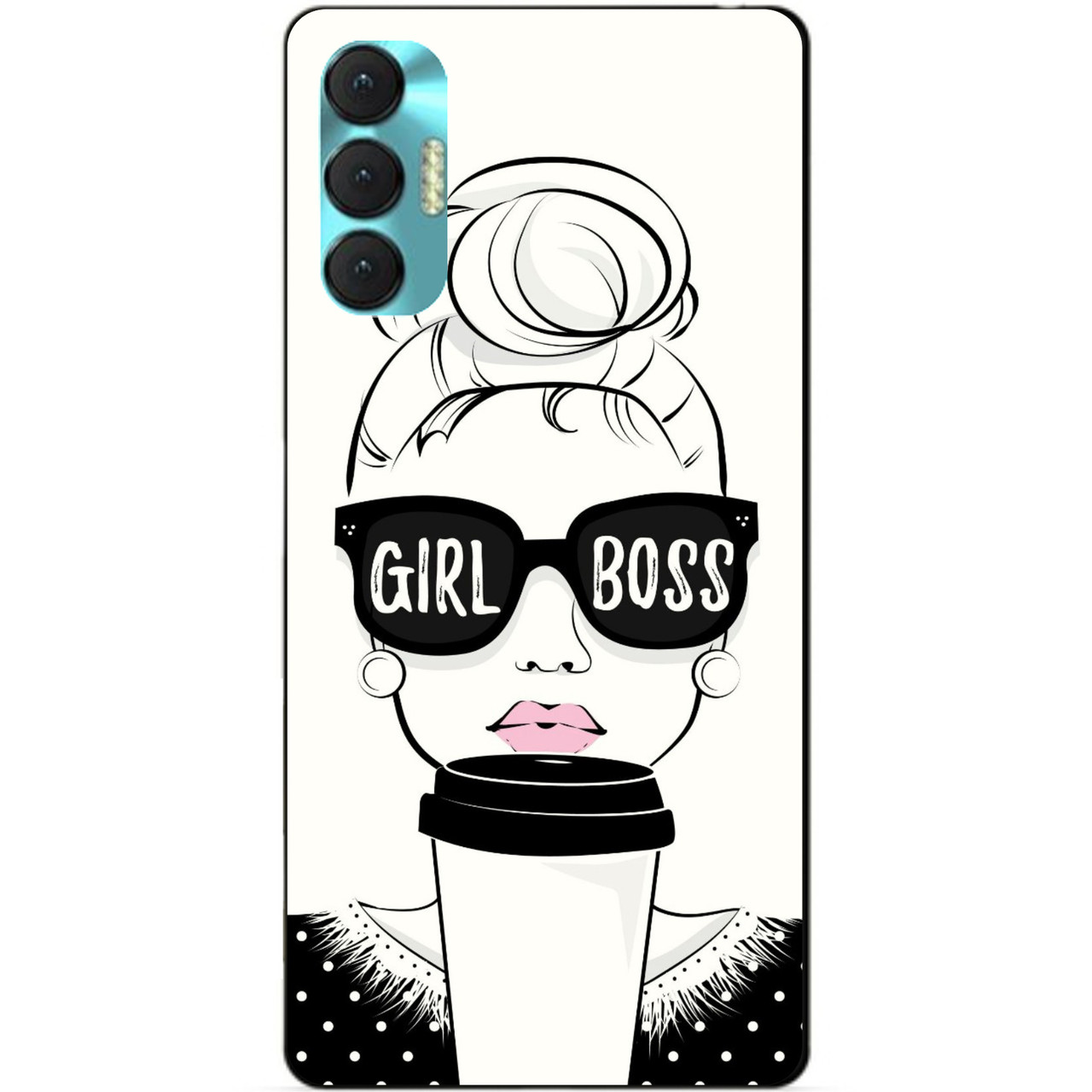 Силиконовий бампер чохол для Tecno Spark 8p з рисунком Girl Bos