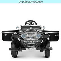 Дитячий електромобіль M 4628EBLRS-2 ретро стиль Чорний, фото 2
