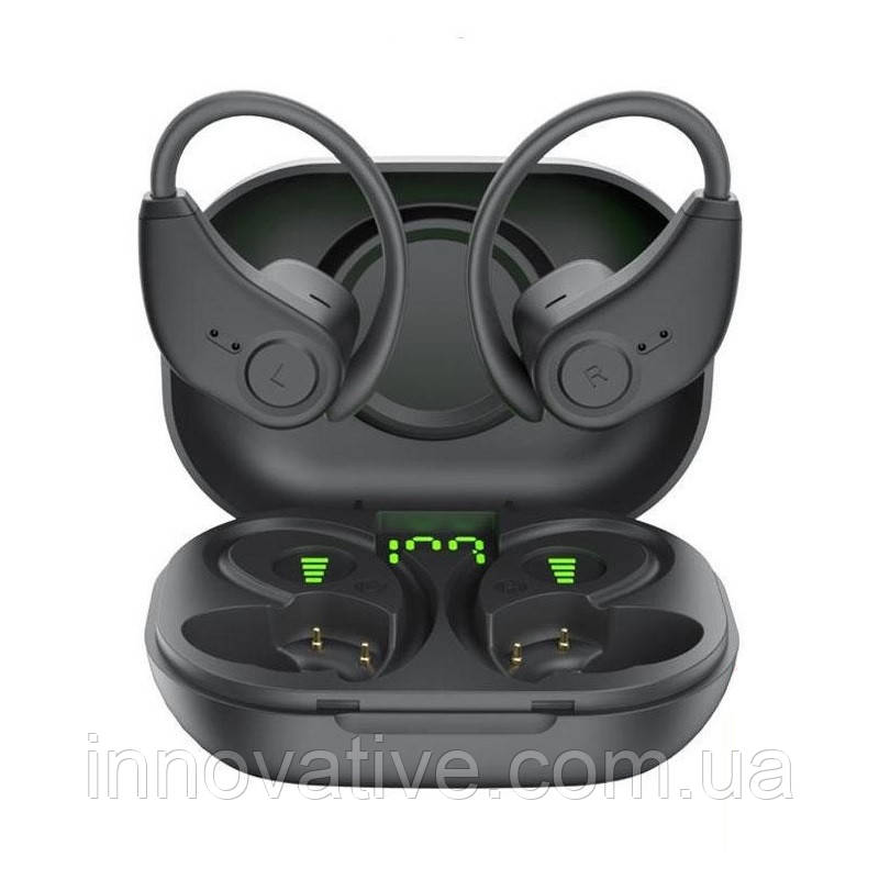 Бездротові Bluetooth навушники Bluedio S6 V2 із зарядним чохлом (Чорний), фото 1