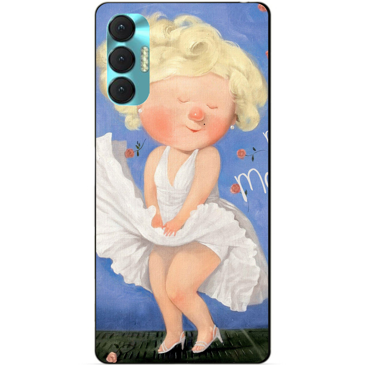 Силиконовий бампер чохол для Tecno Spark 8p з рисунком Мерлін Монро
