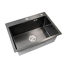 Кухонна мийка Platinum HANDMADE 5040 PVD чорна