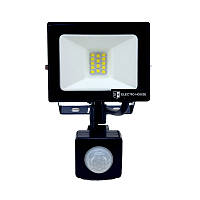 Світлодіодний герметичний LED прожектор з датчиком руху 20Вт 6500К 1800Лм IP65 Чорний, вуличний