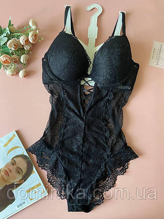 75/80/85В Мереживне боді чорного кольору, фото 1