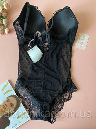 75/80/85В Мереживне боді чорного кольору, фото 2