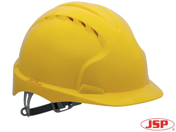 Каска захисна EVO2 (JSP Великобританія) з синтетичного матеріалу HDPE жовта KAS-EVO2 Y, фото 1