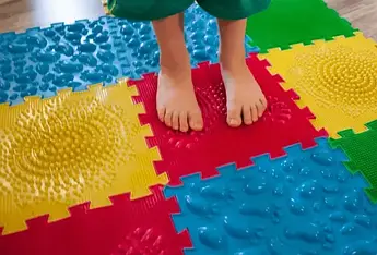 Килимок масажний ортопедичний Пазли Мікс ПВХ 10шт