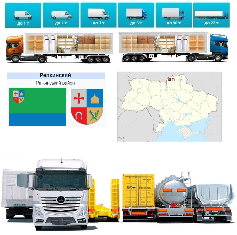 Вантажоперевезення із Ріпків у Ріпки