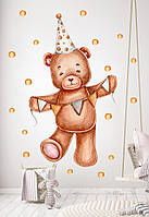 Виниловые наклейки на стену У Мишки День Рождения (лист 30 х 90 см) Б394-86