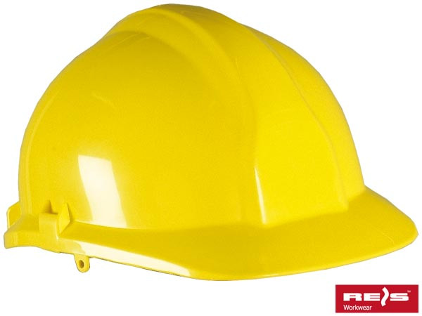 Каска будівельна промислова REIS Польща з матеріалу ABS жовта (RAWPOL) KAS Y, фото 1
