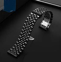 Стальной браслет для смарт и часов и для Samsung Galaxy Watch .Черный. цвет. Ширина 20мм