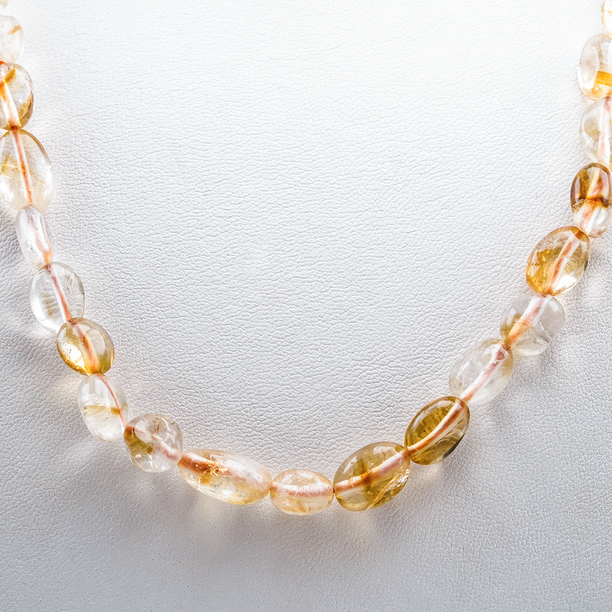 Намисто з натуральних цитринів (Бразилія), 144,35 ct, вага 28,87 г, довжина 47 + 6 см, БС00099 (1)