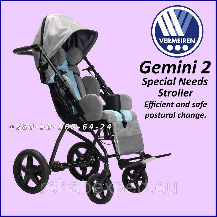 Коляска для дітей із ДЦП Vermeiren Gemini 2 Special Needs Stroller 32 cm до 35 кг