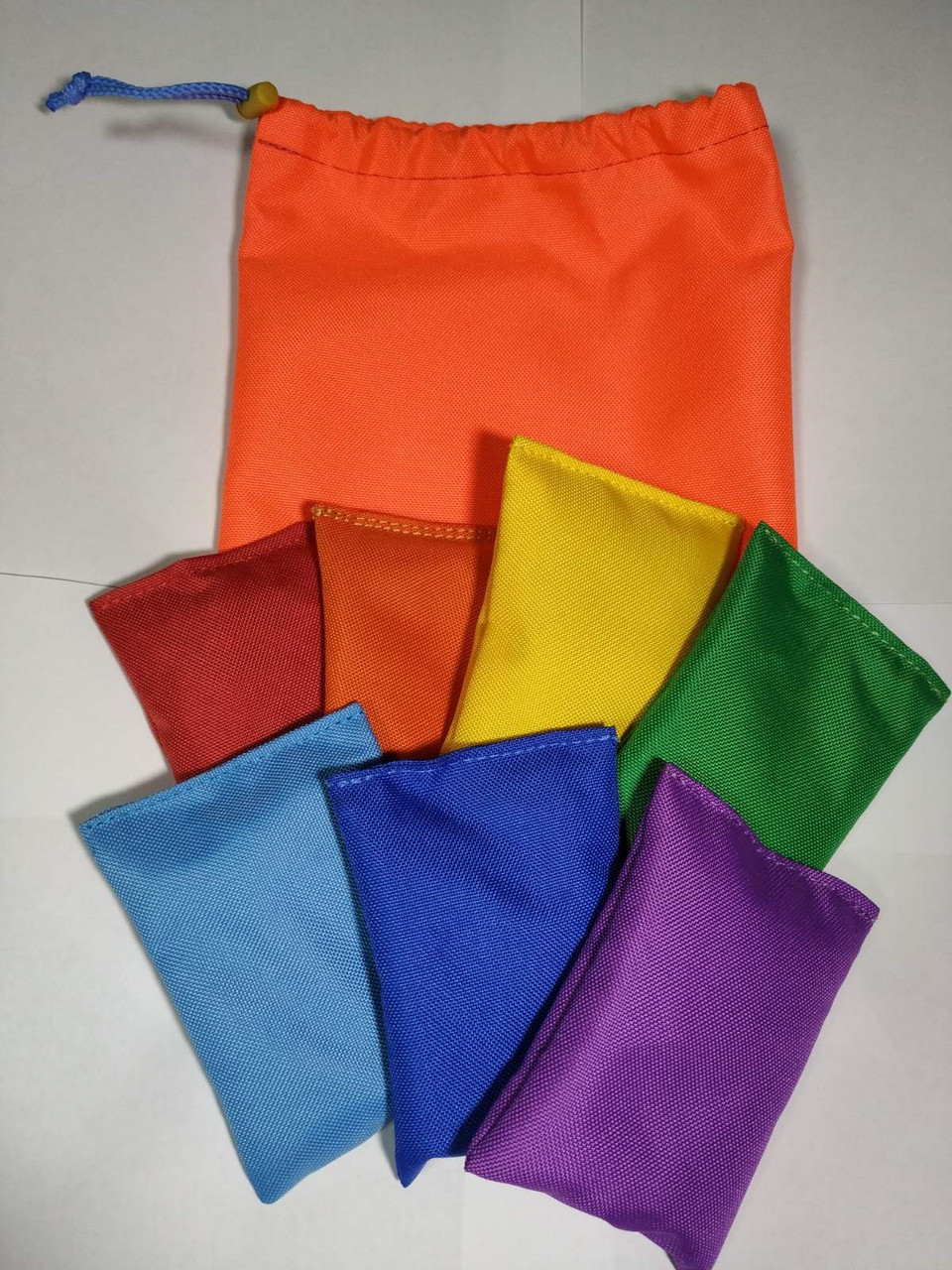 Набір кінезіологічних мішечків Монтессорі (7 шт) для розвитку дрібної моторики у дитини, фото 1