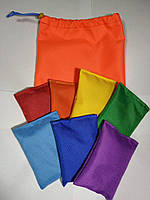 Набір кінезіологічних мішечків Монтессорі (7 шт) для розвитку дрібної моторики у дитини