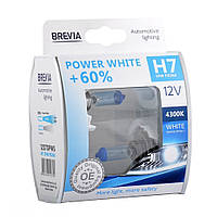 Галогенні лампи Brevia H7 12V 55W PX26d Power White +60% 4300K S2 (2 шт.) 12070PWS