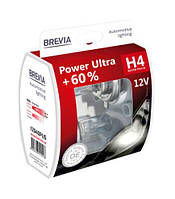Галогеновые лампы Brevia H4 12V 60/55W P43t Power Ultra +60% S2 (2шт) 12040PUS