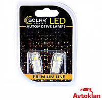 Лампочка без цоколя LED T10_W5W SMD белая 9 диодов 12V W2.1x9.5d (Solar) (к-т.-2шт.) SL1336