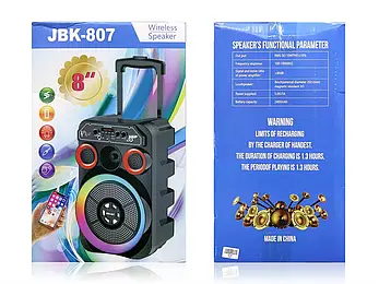Колонка музична портативна Bluetooth JBK-807 BF, фото 4