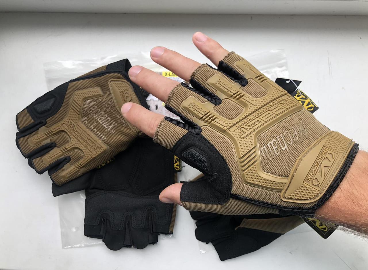 Захисні рукавички Безпалі Mechanix Кайот L