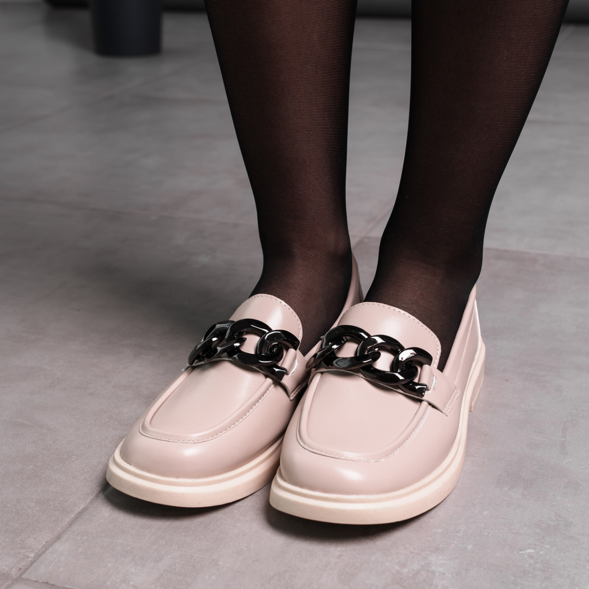 Лофери жіночі Fashion Lola 3584 37 розмір 24 см Бежевий код ID 4308180
