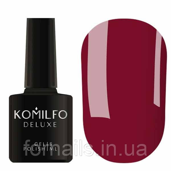 Гель-лак Komilfo Deluxe Series №D096 (бордова марсала, емаль), 8 мл