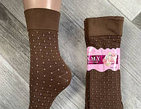 Капроновые носки с рисунком AMY, мокко