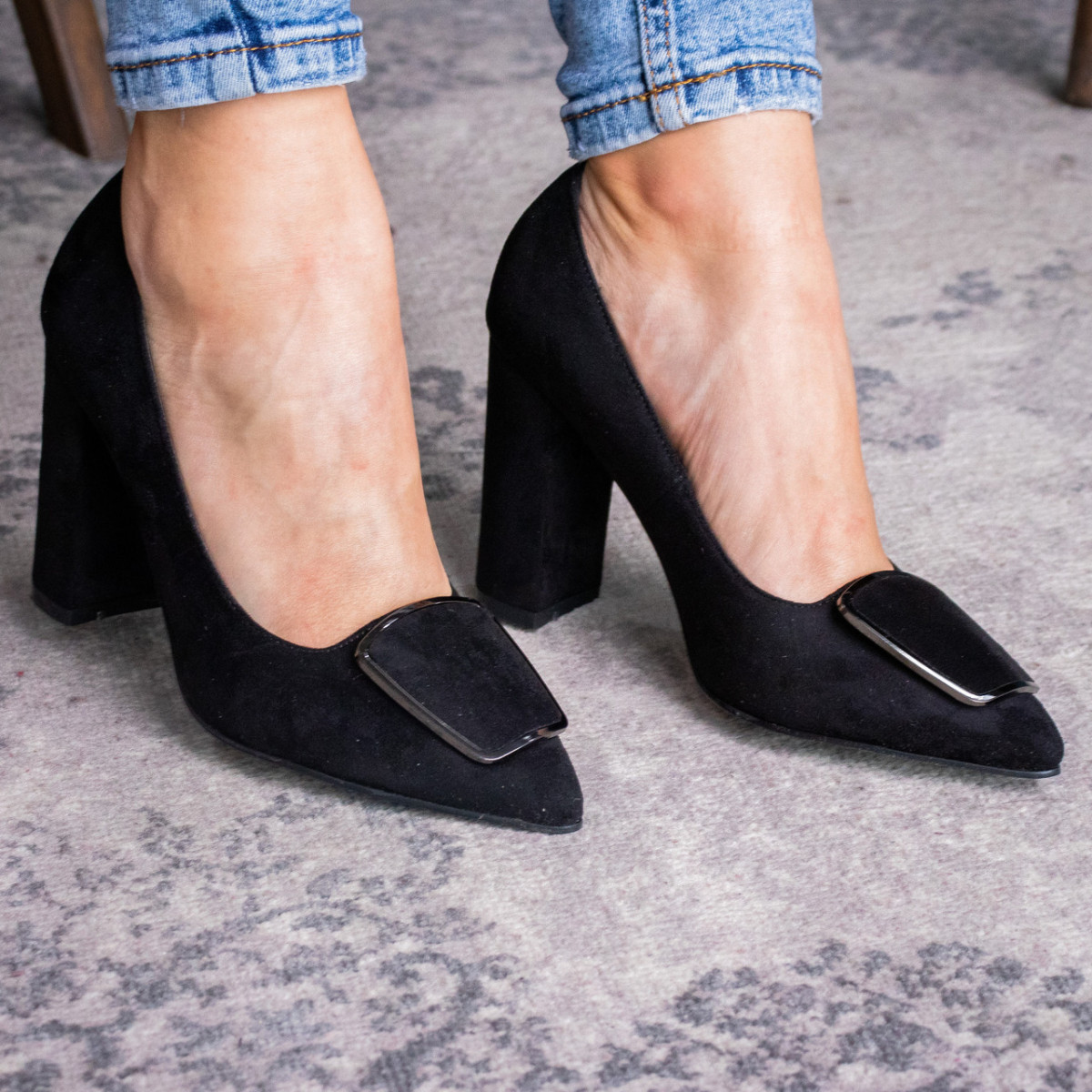 Туфлі жіночі на підборах Fashion Mugsley 2376 37 розмір 24 см Чорний код ID 3947299