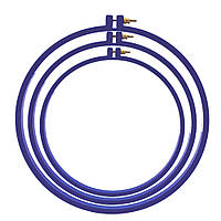 Пяльця для вишивки пластик набір 3 шт Діаметр 19 см, 24см, 28см фіолетові